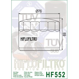 HF552 Filtre à huile Hiflofiltro