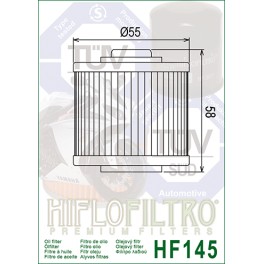 HF145 Filtre à huile Hiflofiltro
