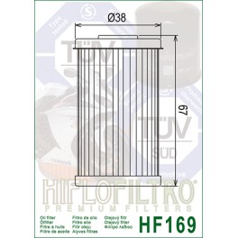 HF169 Filtre à huile Hiflofiltro